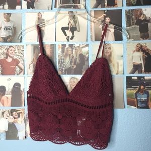 Maroon bralette top (Kendall and Kylie)