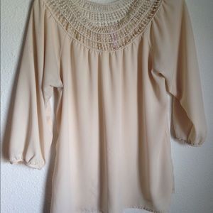Cute cream blouse!