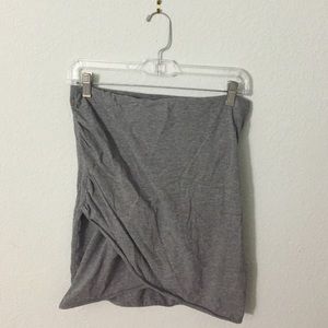 Grey Wrap Skirt