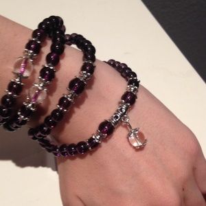 FINAL SALE🎀Amethyst Beaded Mala Bracelet