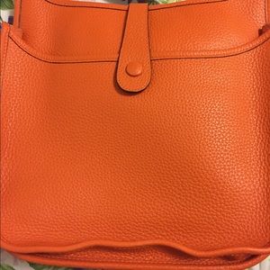 Genuine leather cross body bag