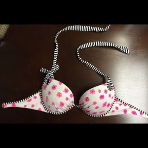 Victorias Secret push up floral halter bikini top