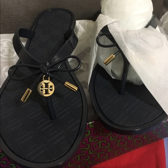 BNWT Tory Burch Jelly Bow Thong