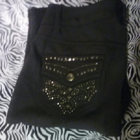 Black stretch pants