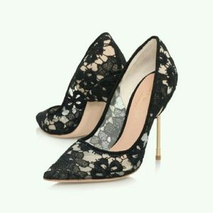 Kurt Geiger Britton Black Lace Pumps
