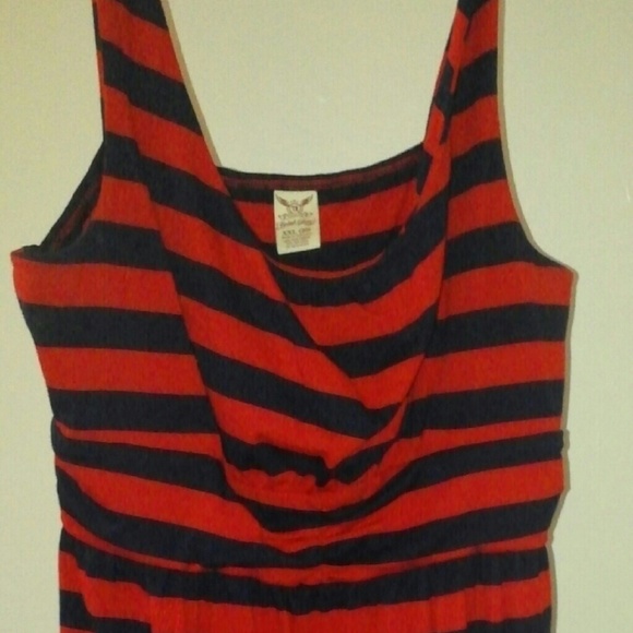 Red and blue striped sundress XXL 20.  Nautical