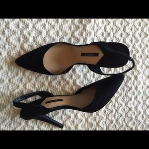 Forever 21 black sling back pumps