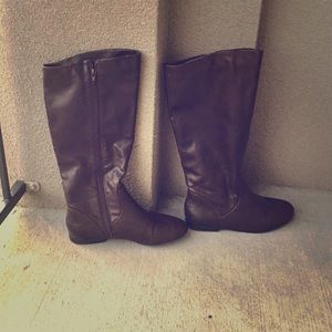 Knee high brown boots