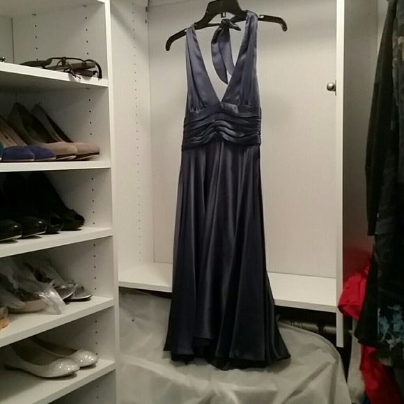 rose & lula royal blue halter dress