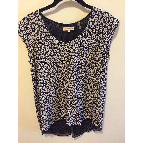 Rebecca Taylor Silk Short Sleeve Blouse