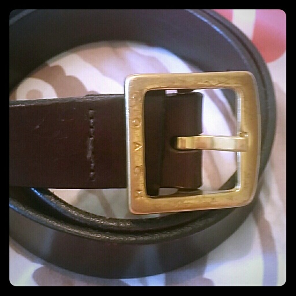 Coach leather belt