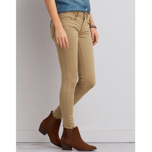 american eagle khaki jeggings