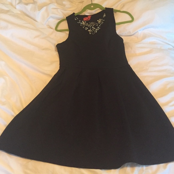 Black dress with beaded collar