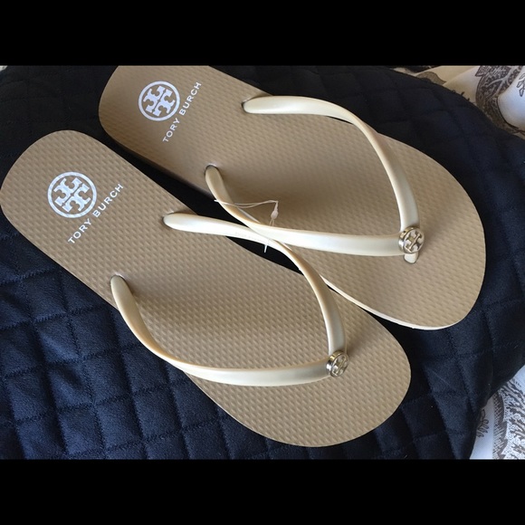 Brand new Tory Burch flip flops