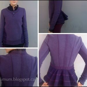 Lululemon Purple Ruffle Pullover EUC