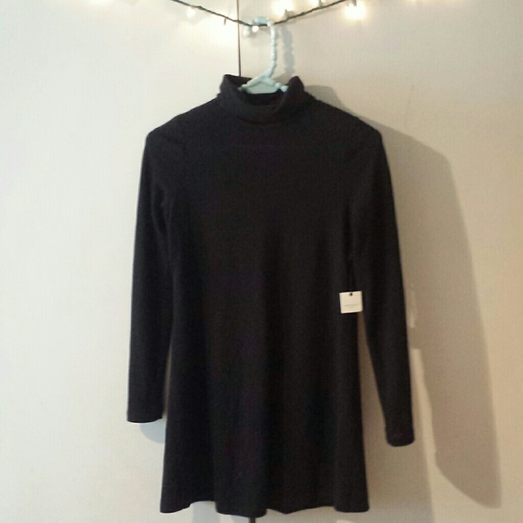 forever 21 // black turtleneck shift dress