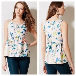 Anthropologie Leifsdottir brocade peplum top