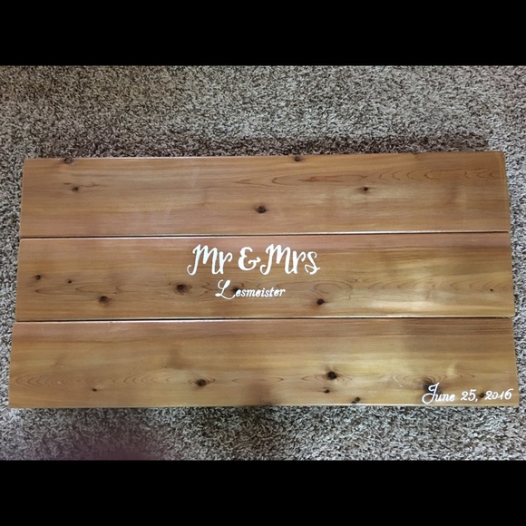 CUSTOM wedding/event wooden guest book sign