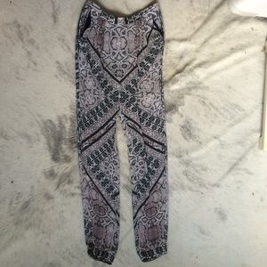 Fun, sporty Cynthia Vincent snake print  joggers
