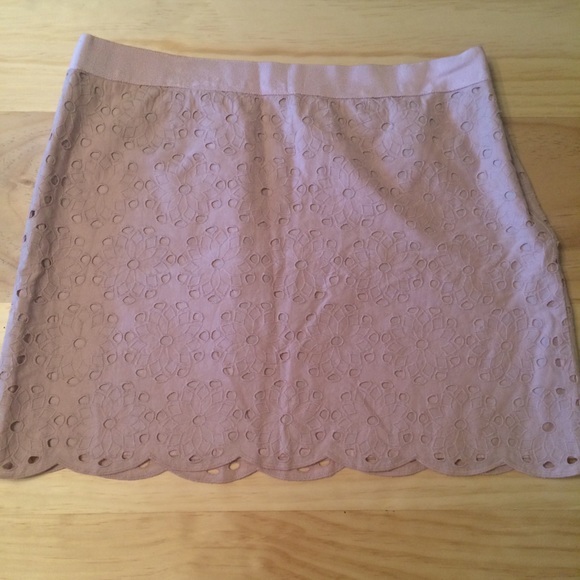 J. Crew Blush Eyelet Skirt