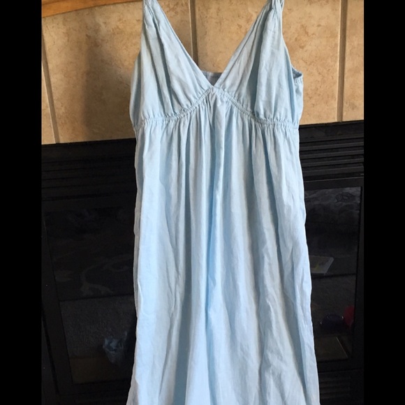 Long light blue dress