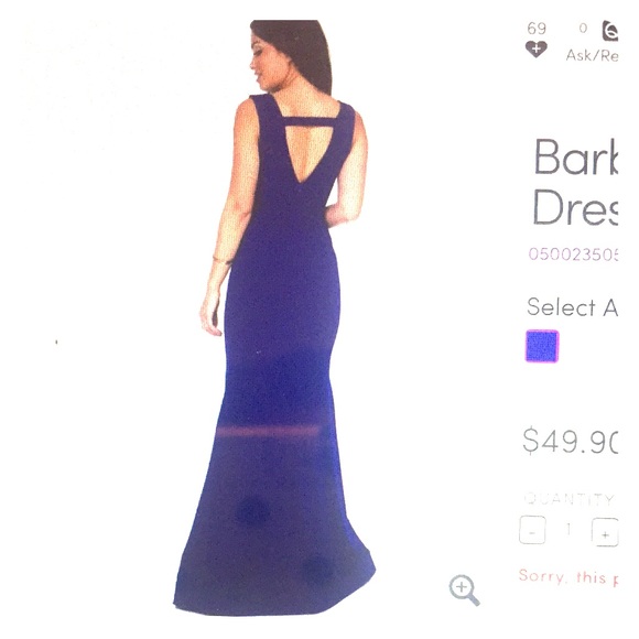 New long blue Windsor store dress