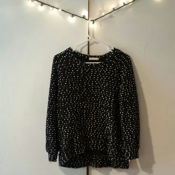 the cox // fuzzy b+w sweater