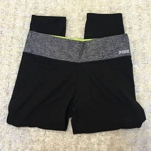 Pink Cropped Yoga Pants