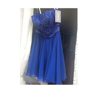 Sherri hill royal blue cocktail homecoming dress