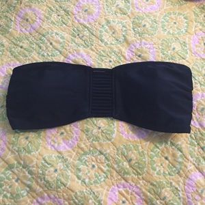 Strappy black bandeau bathing suit  bikini top