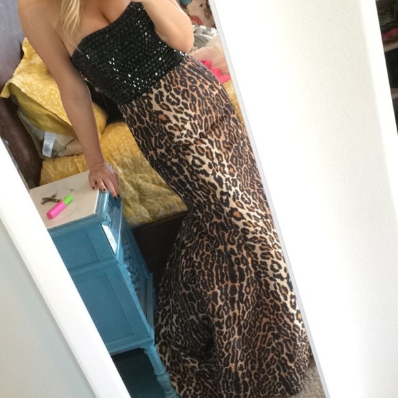 Sherri Hill Cheetah Short Dress