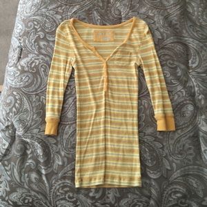 Sold Yellow 3/4 sleeve shirt