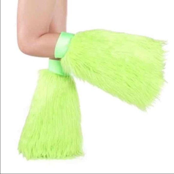 Neon green fluffies