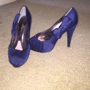 Peep toed high heels