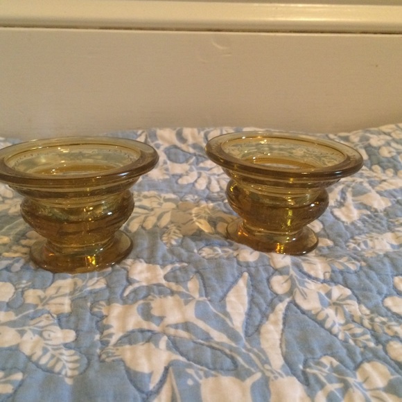 Federal Madrid Glass candle stick holders✨