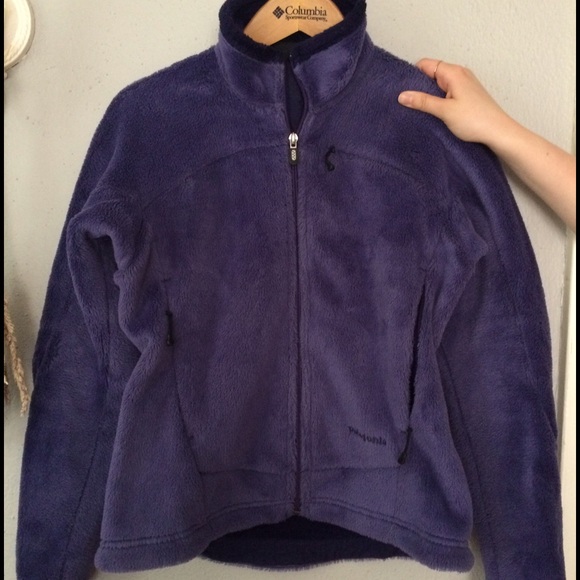 Purple Patagonia Fuzzy Fleece Jacket Small