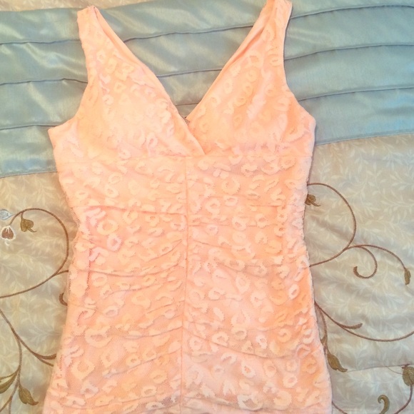 Peach lace tank