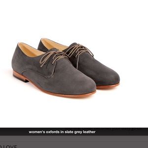 Nisolo Oxfords in slate grey