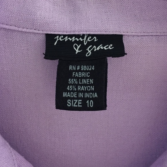 Lavender linen light jacket - Picture 2 of 4