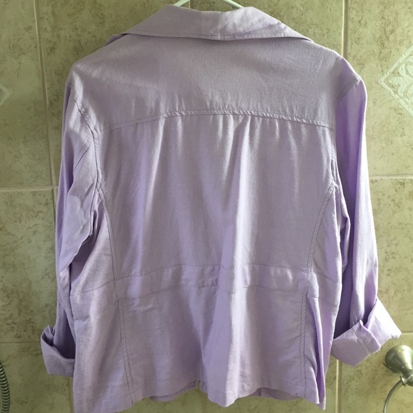 Lavender linen light jacket - Picture 4 of 4