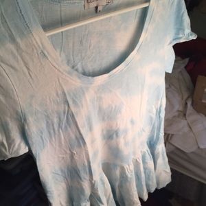 Cloudy Tie Dye Peplum Shirt