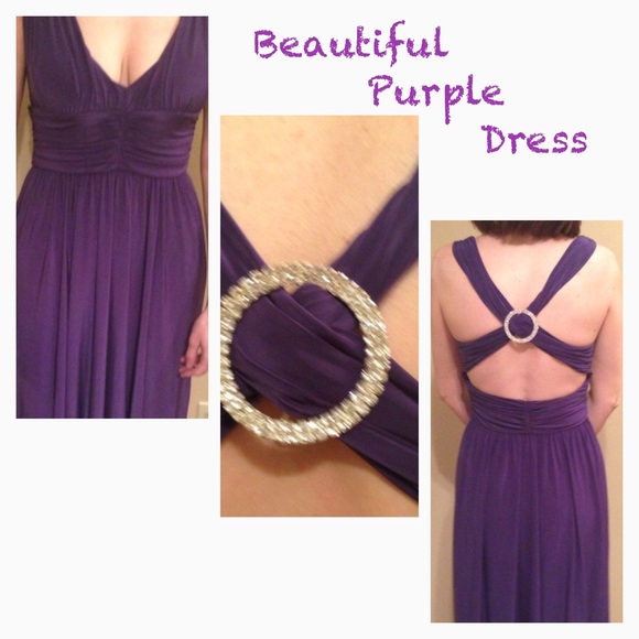 🔆SALE🔆Stunning Purple Crisscross Rhinestone Back