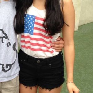 American flag tank top