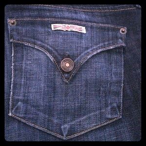 Hudson Skinny Jeans With Bleach Accent Hudson Skinny Jeans With Bleach Accent