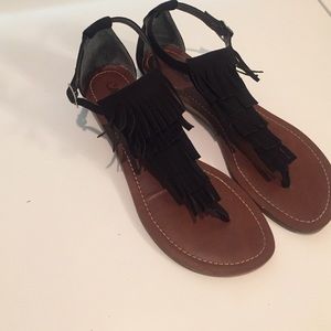 Black Carlos Santana sandals