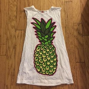 Oversized pineapple muscle tank