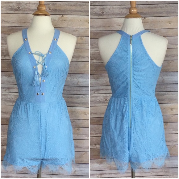 Boutique label Pants - baby blue beautiful romper S M L