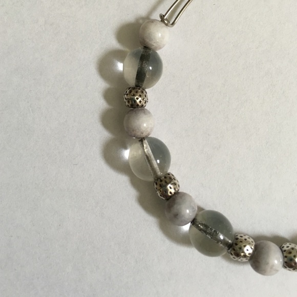 Silver Alex and Ani beaded bangle