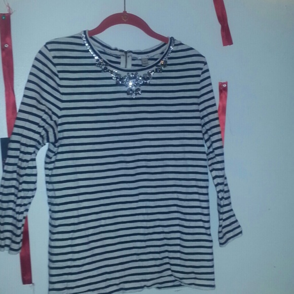 Cute long sleeve jeweled shirt