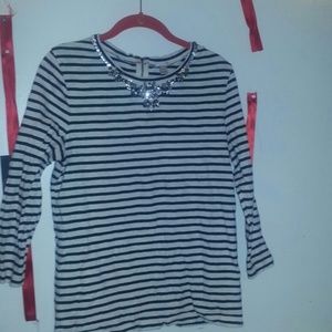 Cute long sleeve jeweled shirt